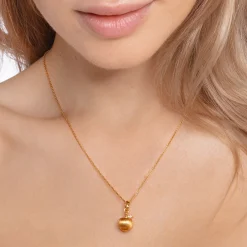 Shop Anhänger Apfel gold Damen Anhänger|18K Vergoldung - 925 Silber