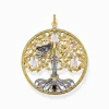 Outlet Anhänger Baum der Liebe gold Rabe Damen Anhänger|18K Vergoldung - 925 Silber
