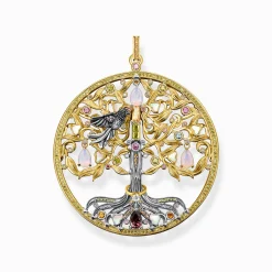 Outlet Anhänger Baum der Liebe gold Rabe Damen Anhänger|18K Vergoldung - 925 Silber
