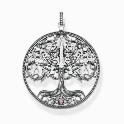 Sale Anhänger Baum der Liebe silber farbige Steine Damen Anhänger