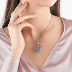 Flash Sale Anhänger Baum der Liebe silber farbige Steine Damen Anhänger