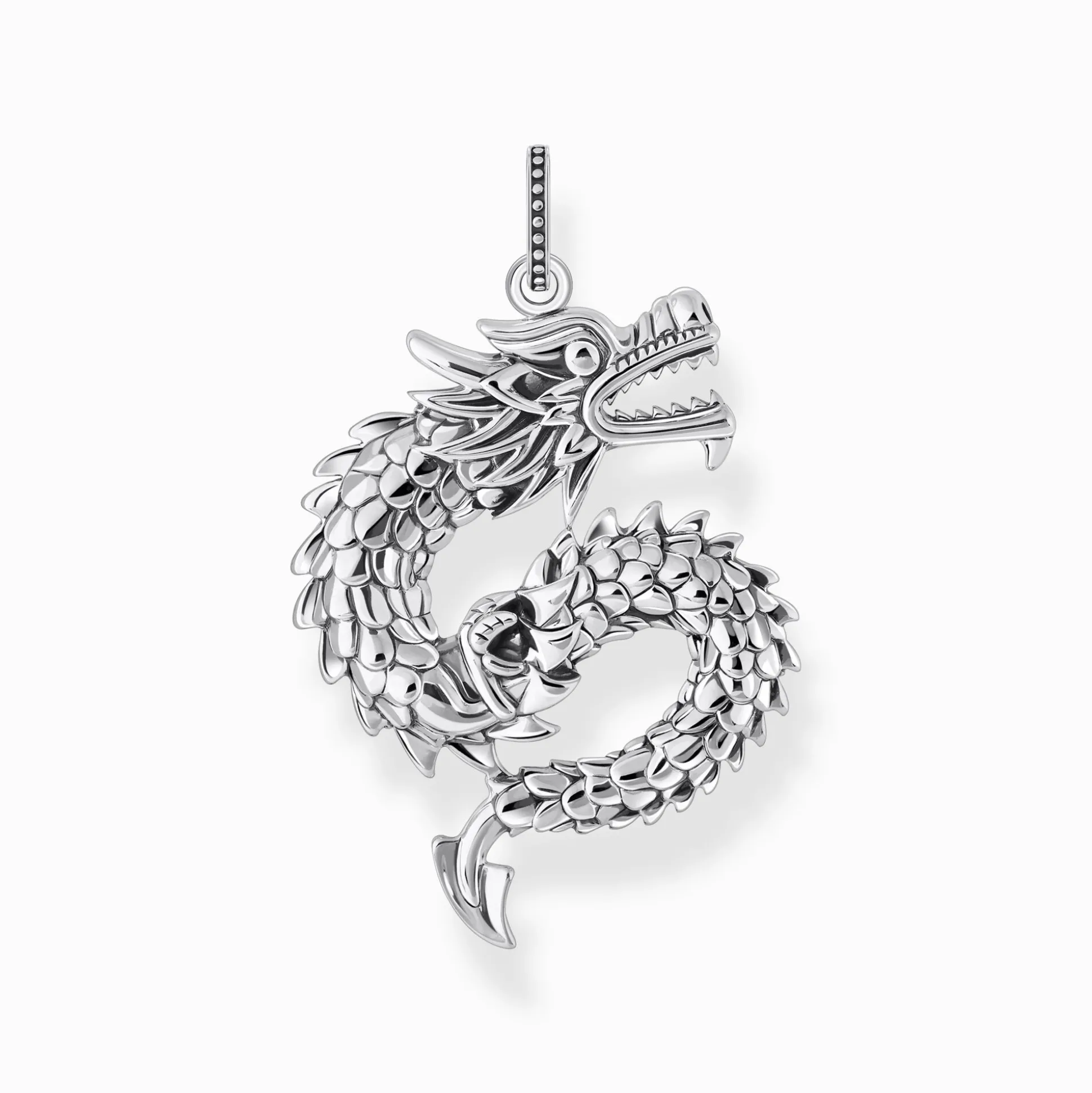 Cheap Anhänger Drache mit Karabinerhaken Silber geschwärzt Damen Anhänger|925 Silber