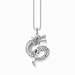 Cheap Anhänger Drache mit Karabinerhaken Silber geschwärzt Damen Anhänger|925 Silber