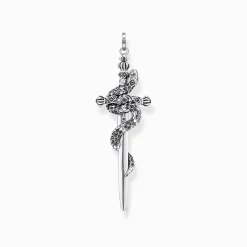 Flash Sale Anhänger geschwärzt Schwert mit Schlange Damen Anhänger|Anhänger