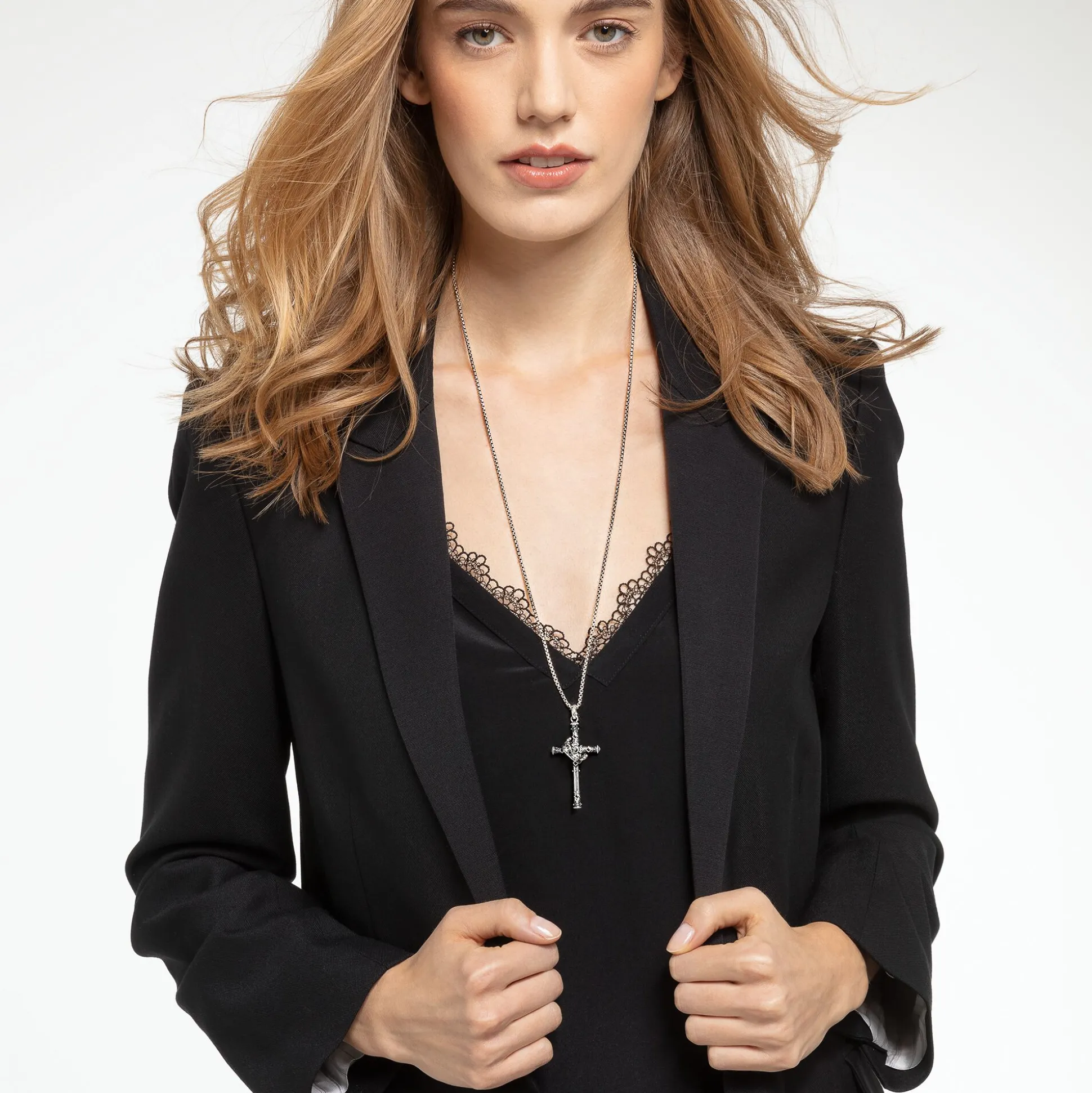 New Anhänger Kreuz und Krone Damen Anhänger|Anhänger
