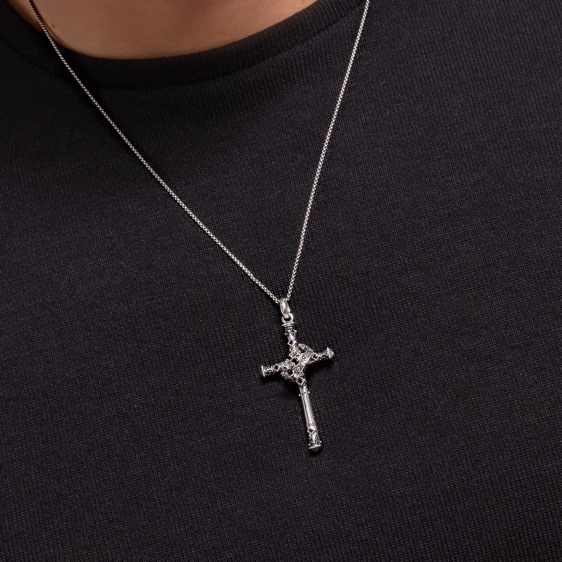 New Anhänger Kreuz und Krone Damen Anhänger|Anhänger