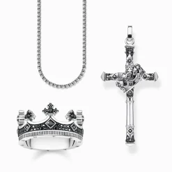 New Anhänger Kreuz und Krone Damen Anhänger|Anhänger