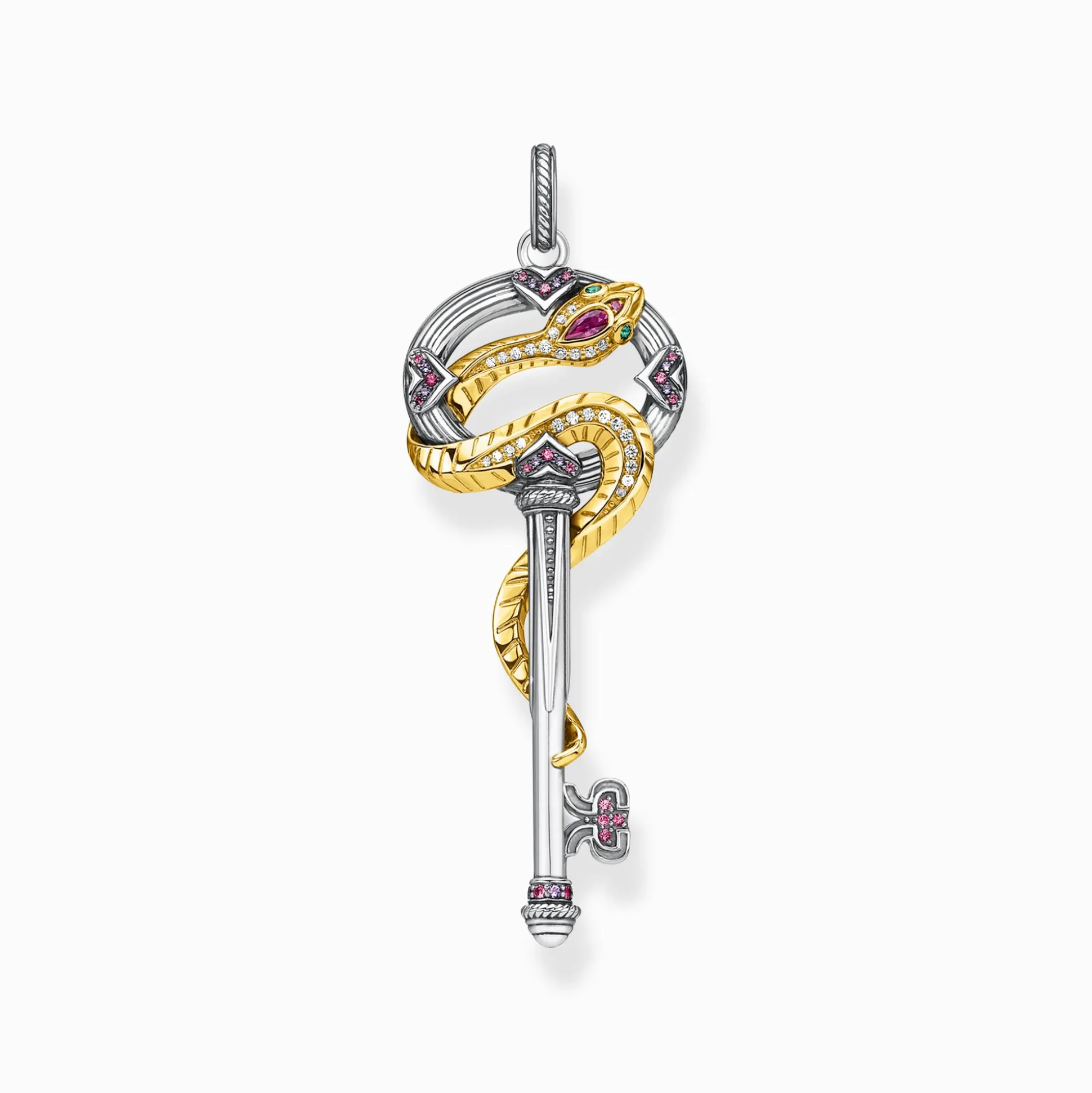 Clearance Anhänger Schlüssel mit Schlange gold Damen Anhänger