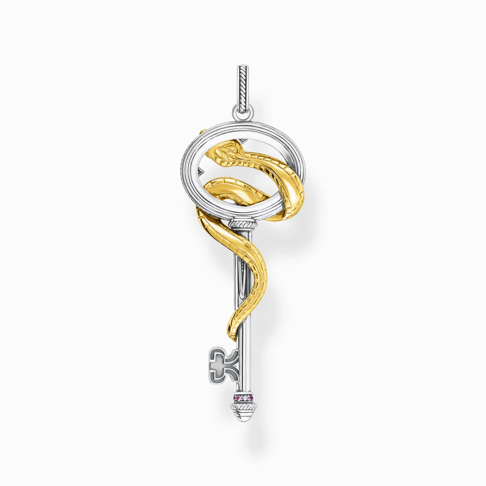 Clearance Anhänger Schlüssel mit Schlange gold Damen Anhänger