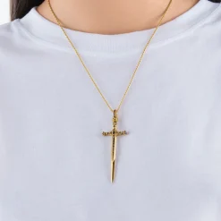 Clearance Anhänger Schwert gold Damen Anhänger|Anhänger