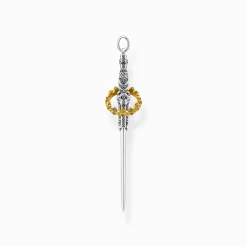 Discount Anhänger Schwert mit Krone Damen Anhänger|18K Vergoldung - 925 Silber