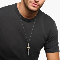 Discount Anhänger Schwert mit Krone Damen Anhänger|18K Vergoldung - 925 Silber