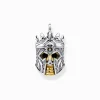 Hot Anhänger Totenkopf Ritter Damen Anhänger|18K Vergoldung - 925 Silber