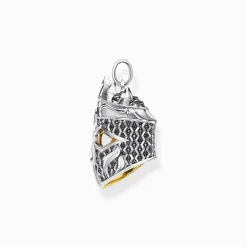 Hot Anhänger Totenkopf Ritter Damen Anhänger|18K Vergoldung - 925 Silber