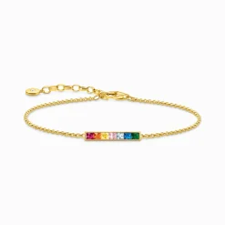 Fashion Armband bunte Steine gold Damen Armbänder