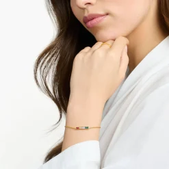Fashion Armband bunte Steine gold Damen Armbänder