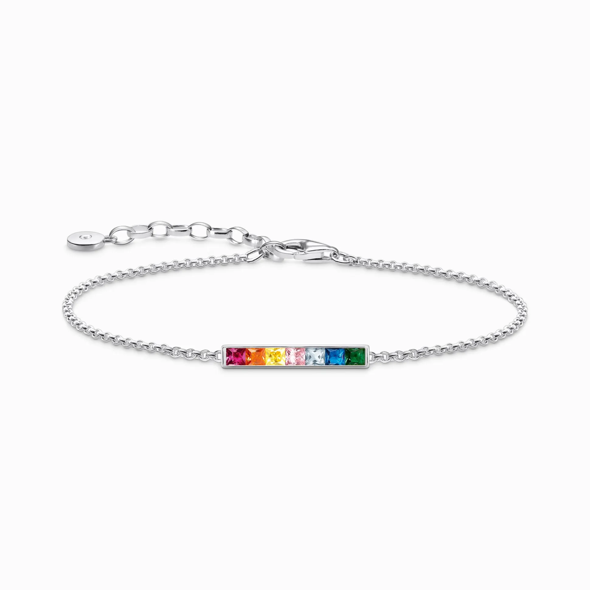 New Armband bunte Steine silber Damen Armbänder|925 Silber