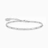 New Armband doppelreihig silber Damen Armbänder