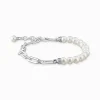Online Armband Glieder und Perlen silber Damen Armbänder|Armbänder