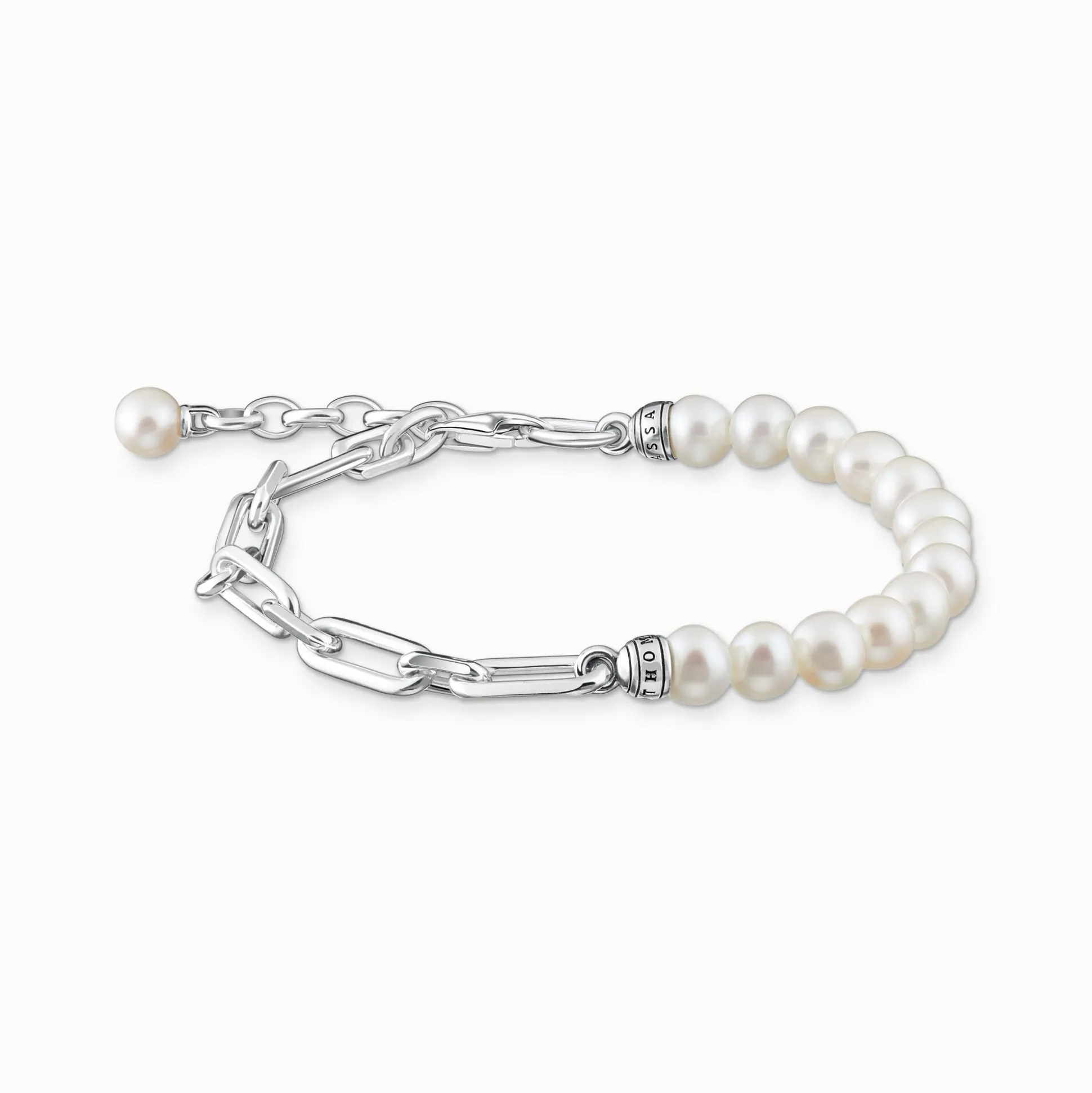Online Armband Glieder und Perlen silber Damen Armbänder|Armbänder