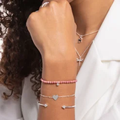 Sale Armband Herz mit Kugeln silber Damen Armbänder