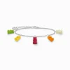 Cheap Armband mit 5 bunten Goldbären Silber Damen Armbänder|925 Silber