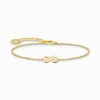 Fashion Armband mit Infinity-Anhänger vergoldet Damen Armbänder|18K Vergoldung - 925 Silber