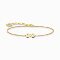 Fashion Armband mit Infinity-Anhänger vergoldet Damen Armbänder|18K Vergoldung - 925 Silber