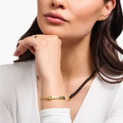 Flash Sale Armband mit kosmischen Symbolen und bunten Steinen vergoldet Damen Armbänder|18K Vergoldung - 925 Silber
