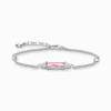 Discount Armband mit pinken und weißen Steinen Silber Damen Armbänder