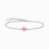 Flash Sale Armband mit pinkfarbenem Zirkonia-Tropfen Silber Damen Armbänder|925 Silber