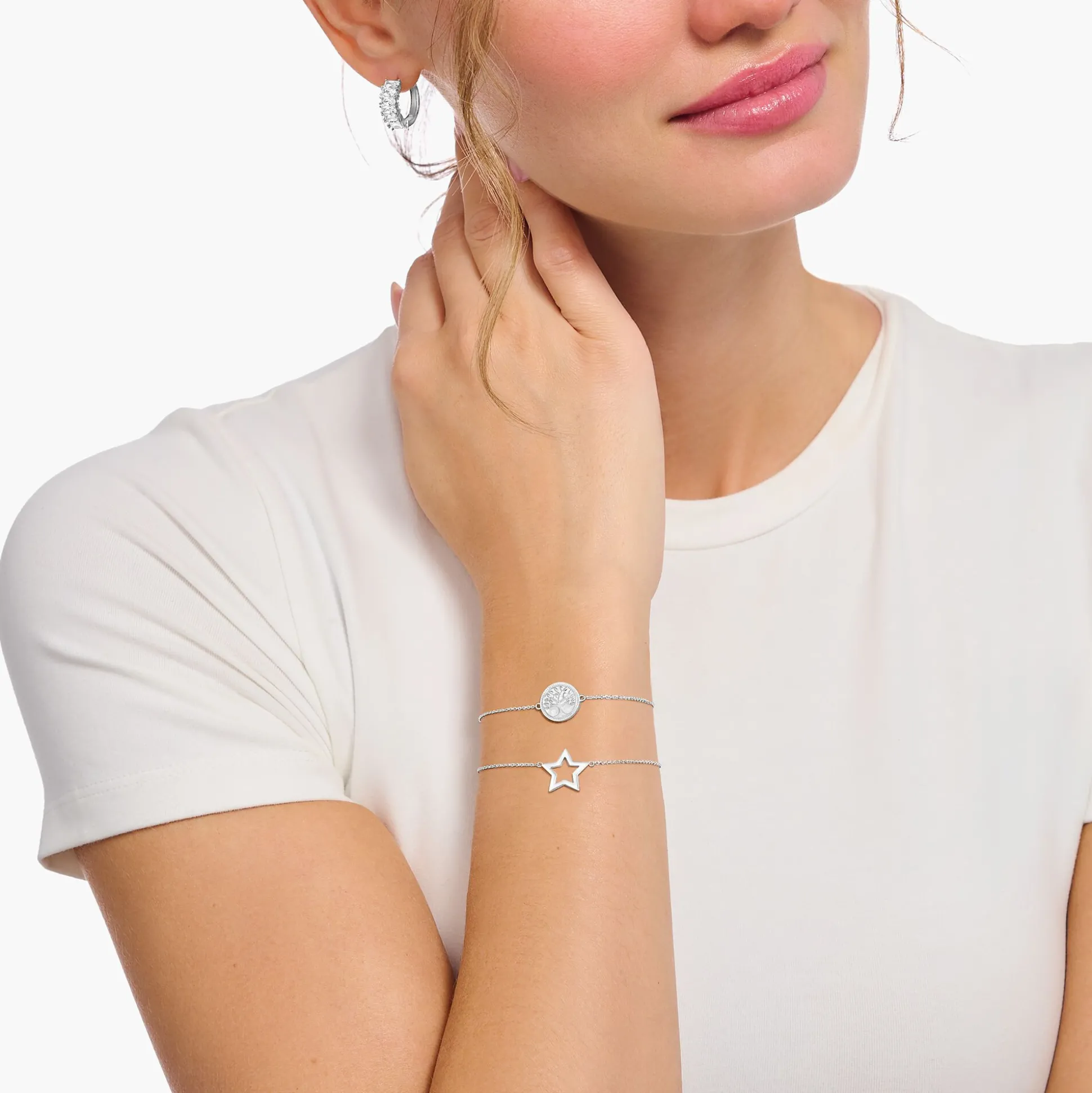 Store Armband mit Stern-Anhänger Silber Damen Armbänder