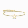 Cheap Armband mit Stern-Anhänger vergoldet Damen Armbänder|18K Vergoldung - 925 Silber