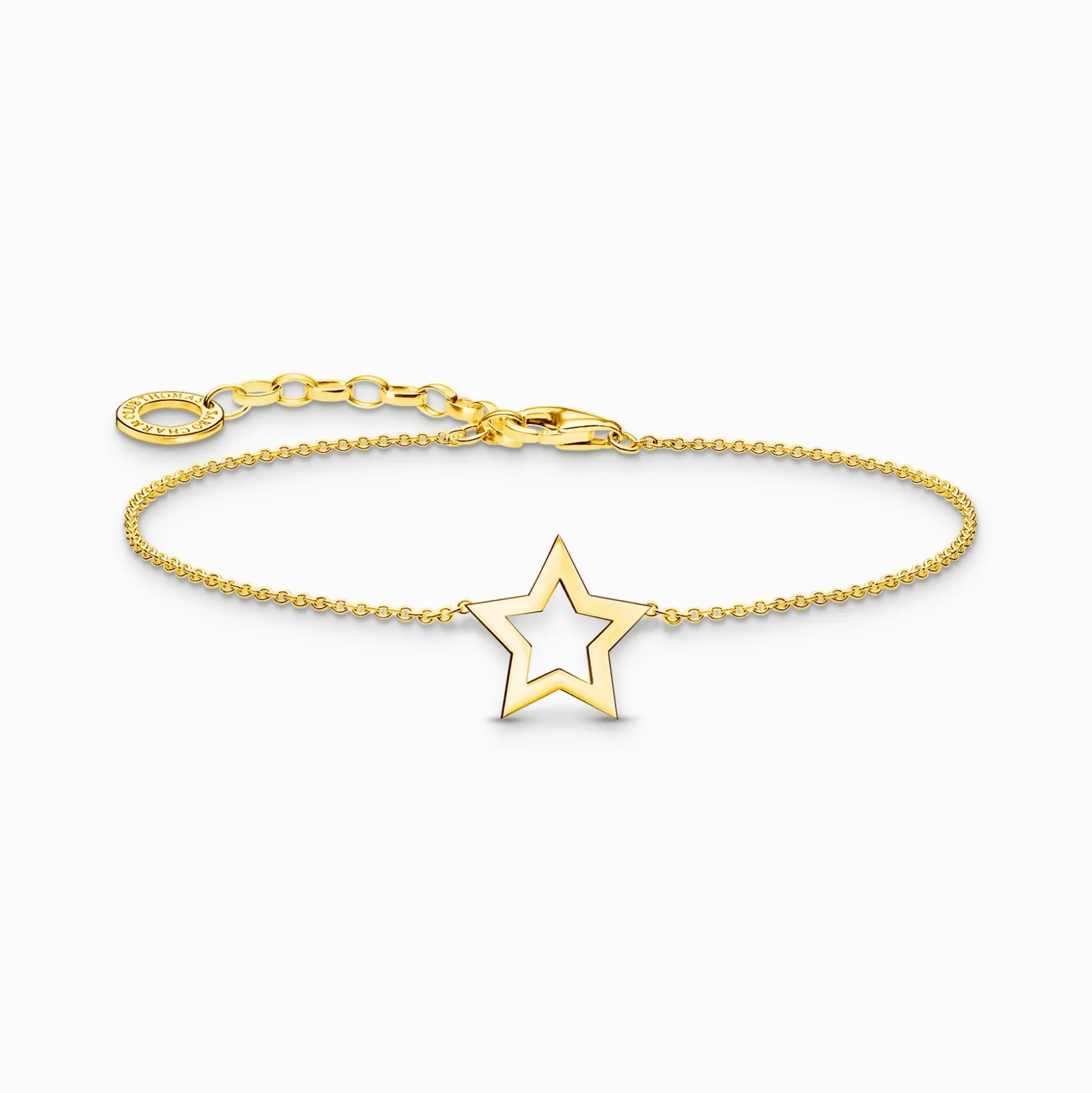 Cheap Armband mit Stern-Anhänger vergoldet Damen Armbänder|18K Vergoldung - 925 Silber