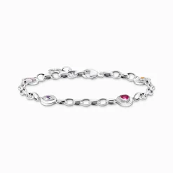 Discount Armband mit symbolischen Mond, Auge, Herz und Sonne Silber geschwärzt Damen Armbänder