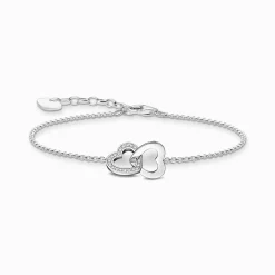 Best Sale Armband mit verschlungenen Herzen Silber Damen Armbänder|925 Silber