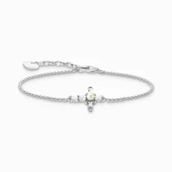 Clearance Armband mit weißem Kreuz Cross Romance Silber Damen Armbänder|925 Silber