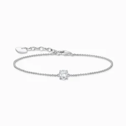 Best Sale Armband mit weißem Zirkonia-Anhänger Silber Damen Armbänder|925 Silber