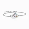 Best Sale Armband Together mit zwei Ringen bunten Steinen Silber geschwärzt Damen Armbänder|925 Silber