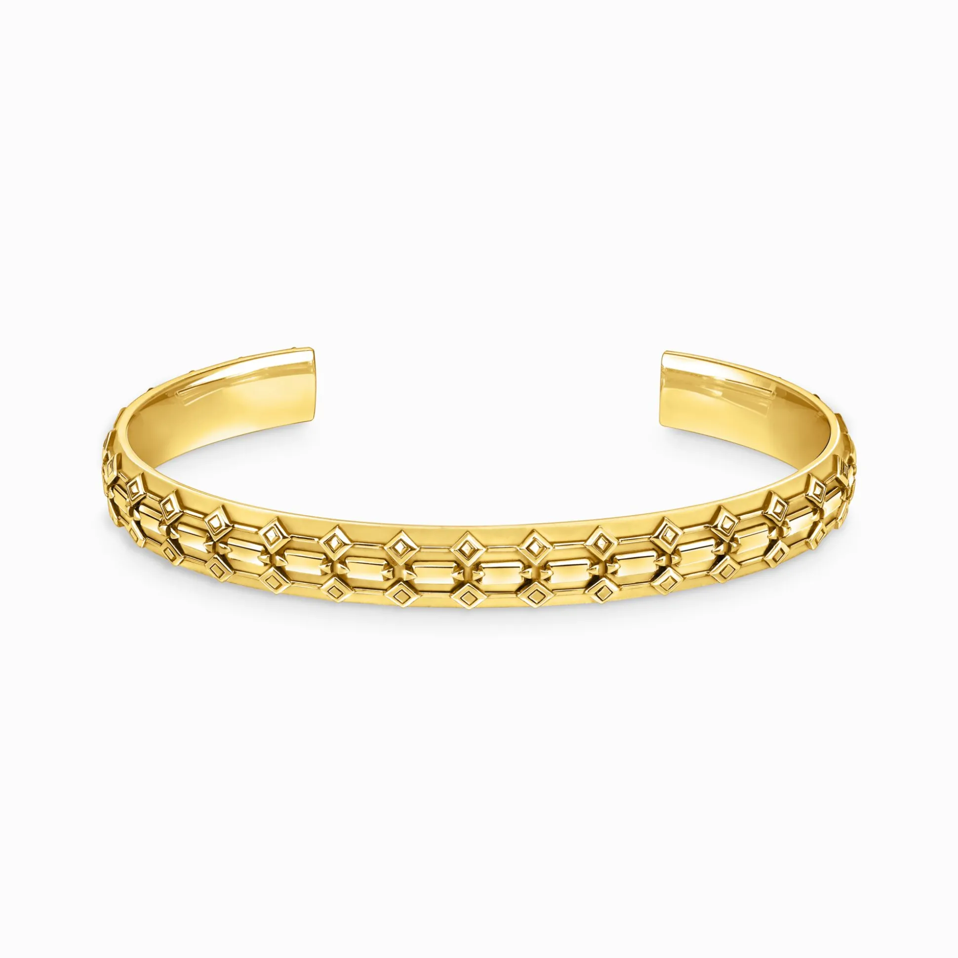 Best Armreif Krokodilpanzer breit vergoldet Damen Armreife|18K Vergoldung - 925 Silber