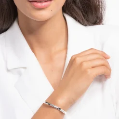 Hot Armreif Schlangenhaut silber Damen Armreife