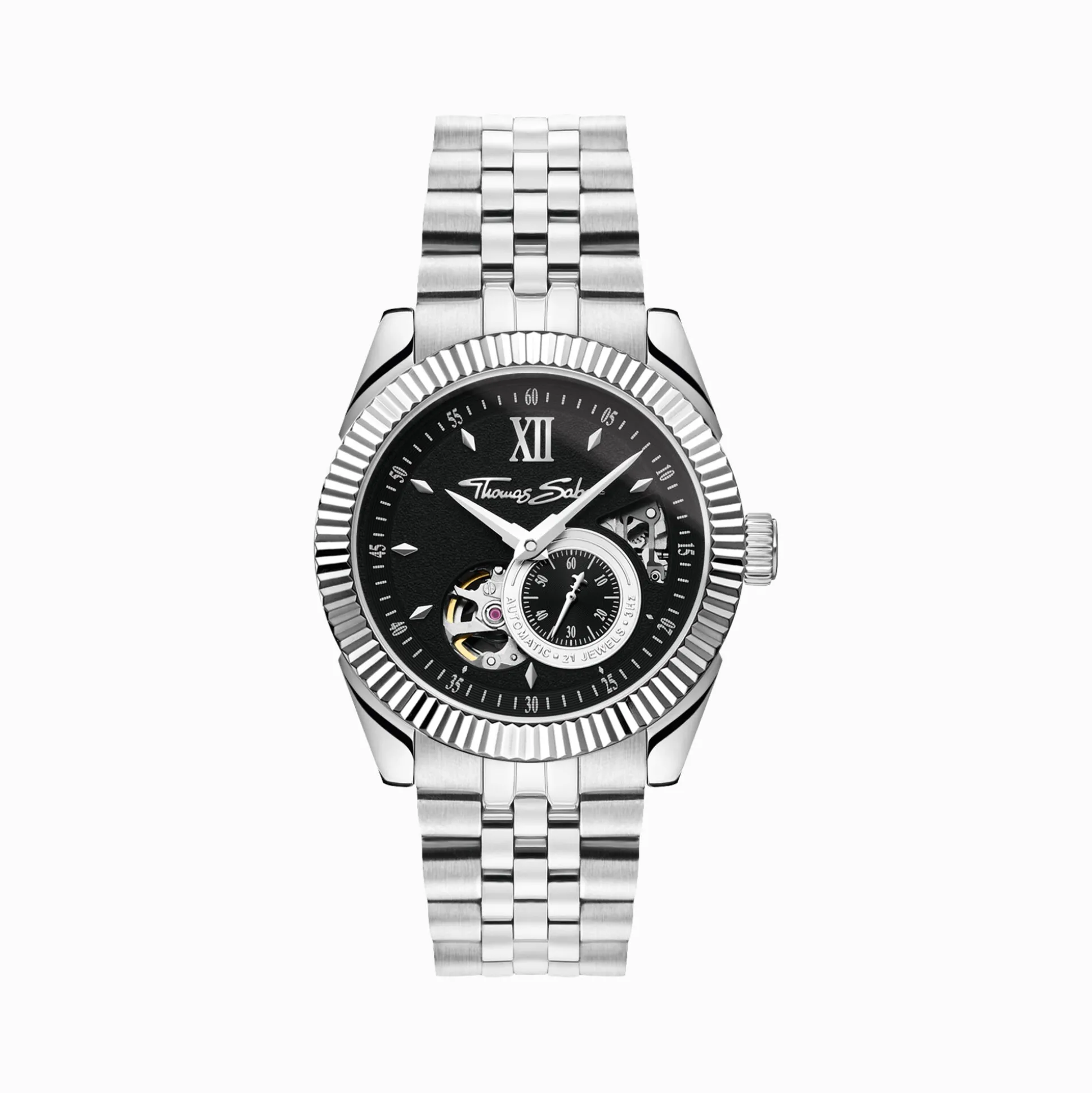 Best Sale Automatikuhr mit 41 mm und schwarzem Zifferblatt silberfarben Herren Uhren|Uhren