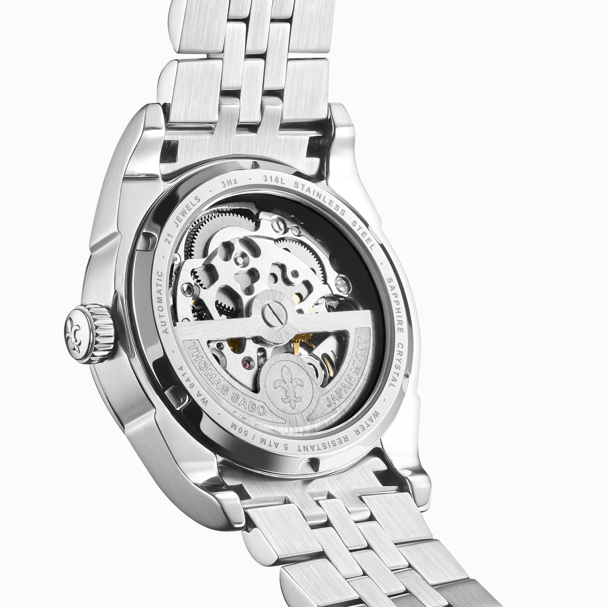 Flash Sale Automatikuhr mit 36 mm und Lilienemblem silberfarben Damen Uhren|Damenuhren