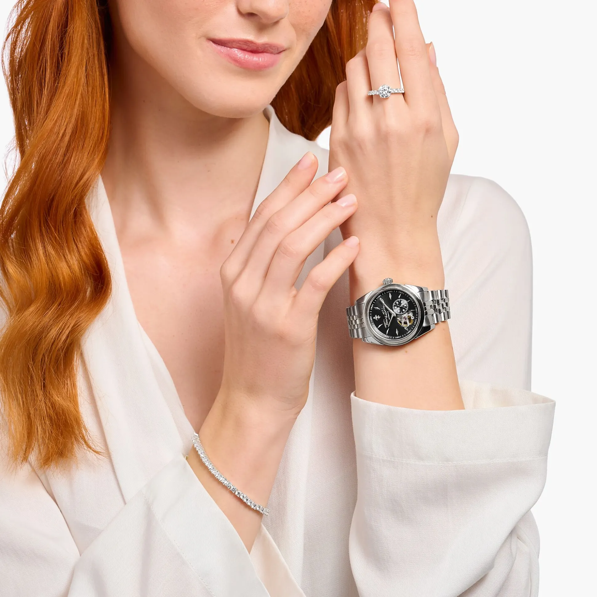 Flash Sale Automatikuhr mit 36 mm und Lilienemblem silberfarben Damen Uhren|Damenuhren