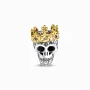 Outlet Bead Totenkopf Krone Damen Beads|18K Vergoldung - 925 Silber