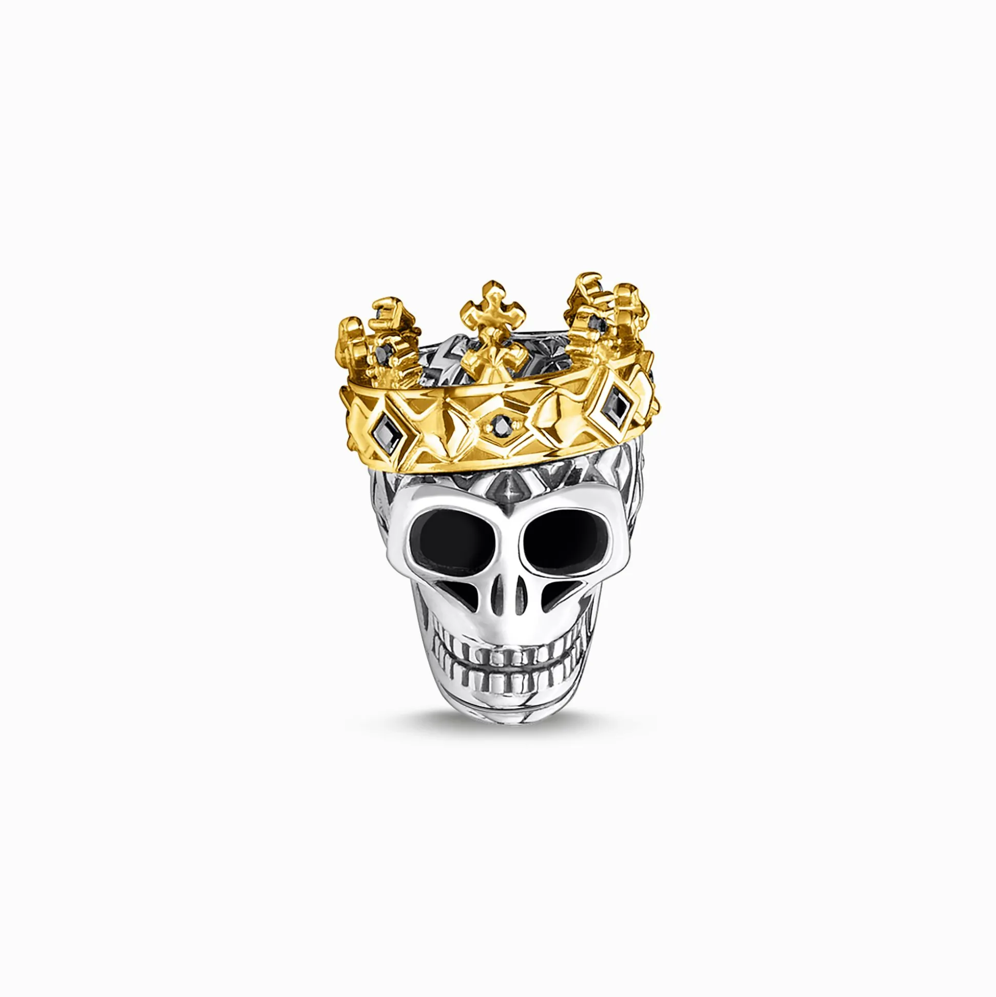 Outlet Bead Totenkopf Krone Damen Beads|18K Vergoldung - 925 Silber
