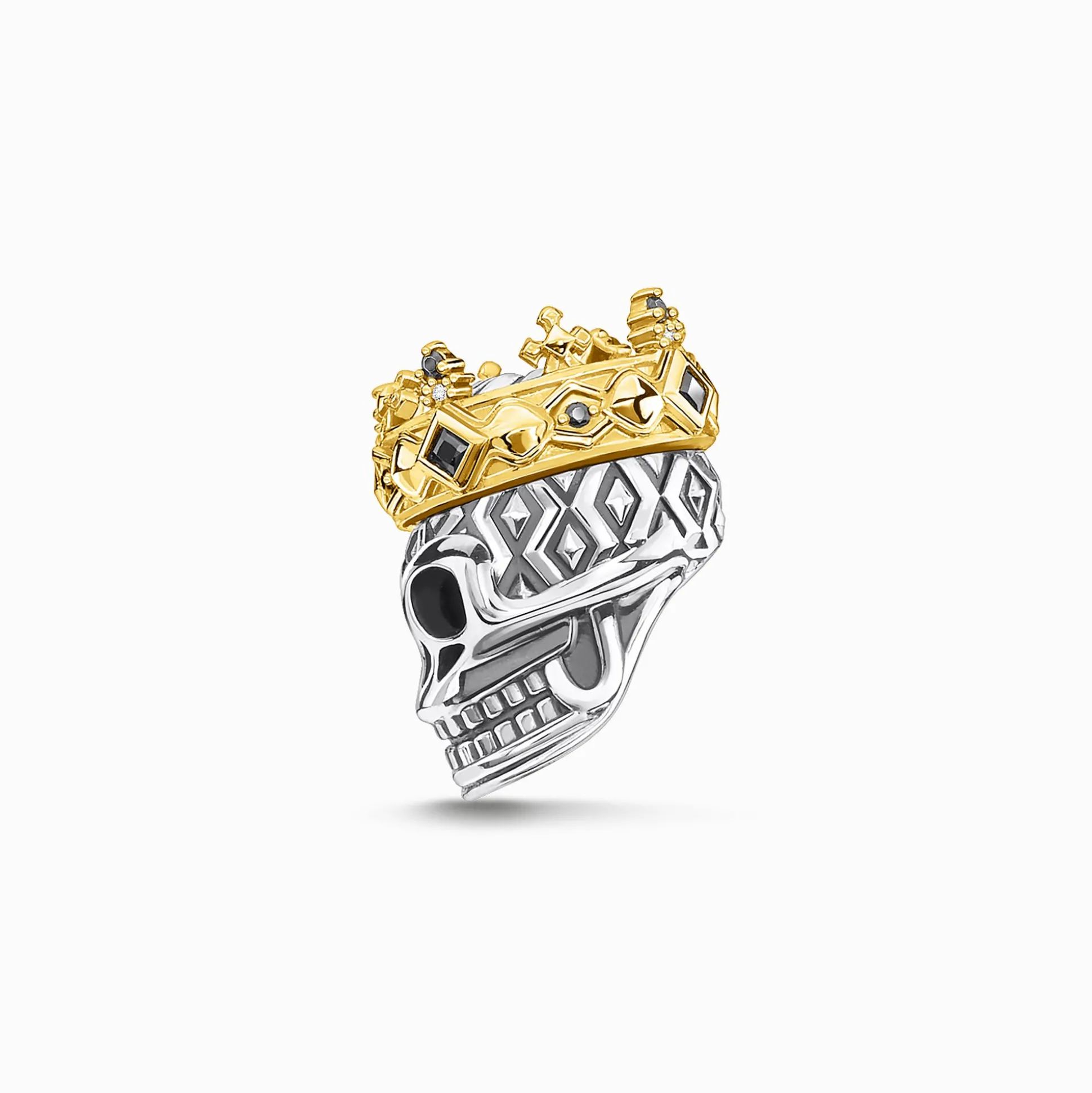 Outlet Bead Totenkopf Krone Damen Beads|18K Vergoldung - 925 Silber