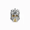 Fashion Bead Totenkopf Ritter Damen Beads|18K Vergoldung - 925 Silber