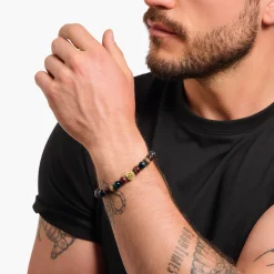 Best Sale Beads-Armband aus Tigerauge vergoldet Damen Armbänder|Armbänder