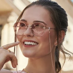 Online Brillenkette roségold Damen Sonnenbrillen